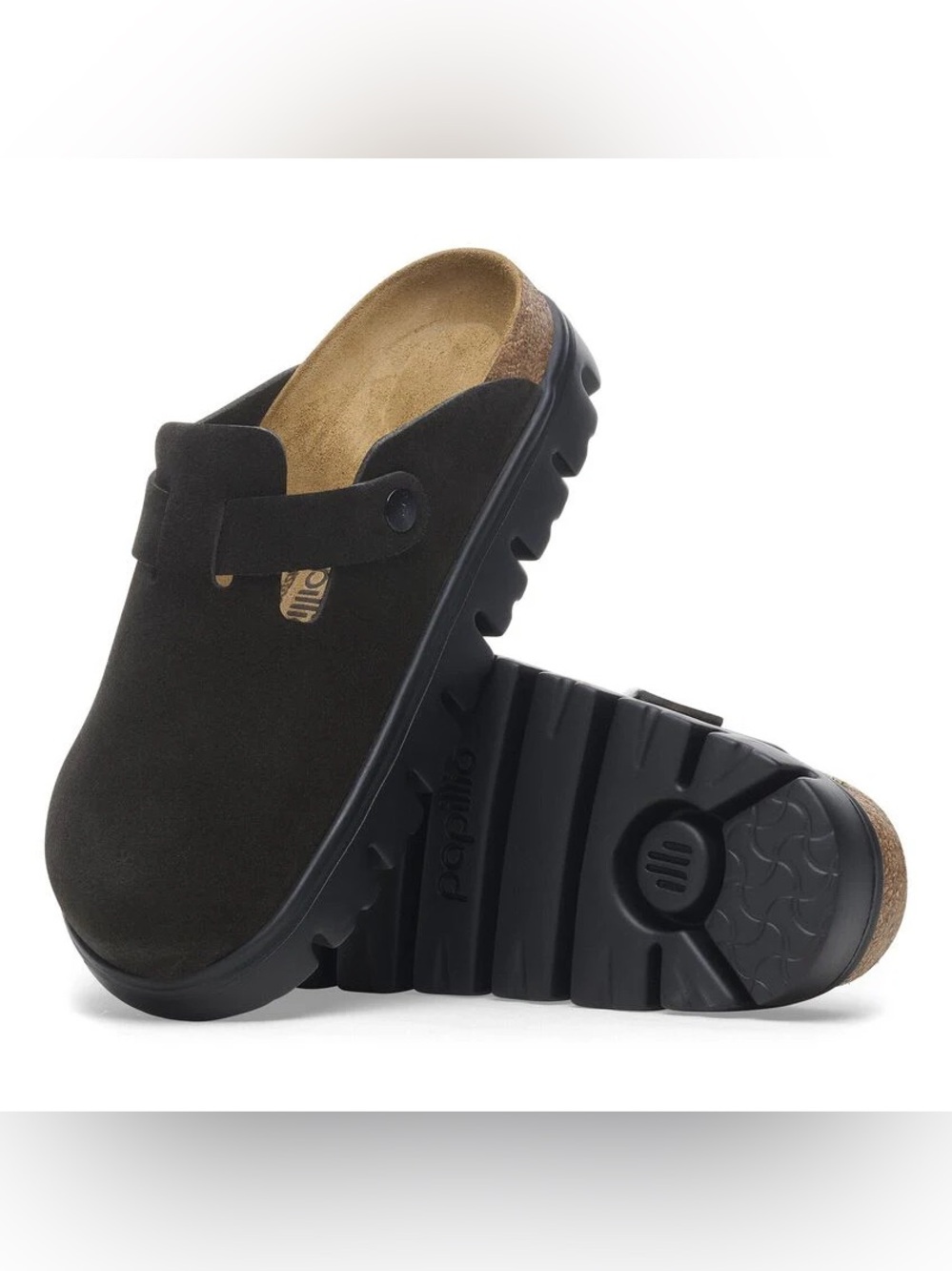 Birkenstock Black Suede Slip-On Comfort Clog Birkenstock Boston Chunky
Women's
